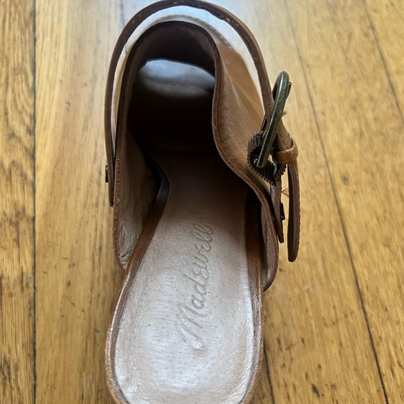 Madewell Riley Convertible Slingback Mule -  Brown Leather Block Heel size 8 - Picture 9 of 9